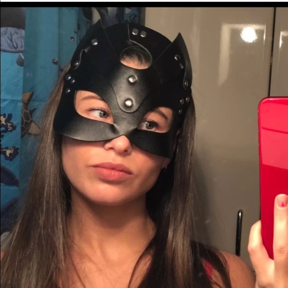 🌹Sexy Leather Cosplay Masquerade Party Eye Mask🌹 - Picture 9 of 16